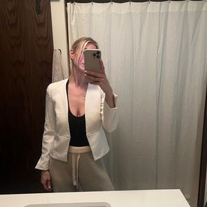 White Mango Cropped Blazer
